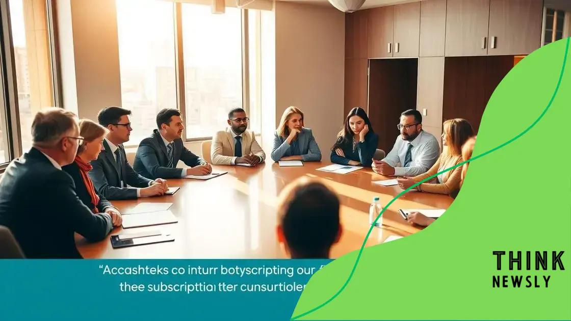 Key stakeholders in subscription fee reviews