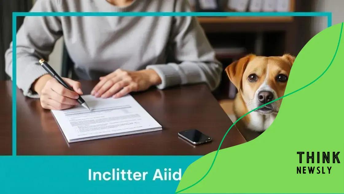 Steps to apply for rent aid with pets