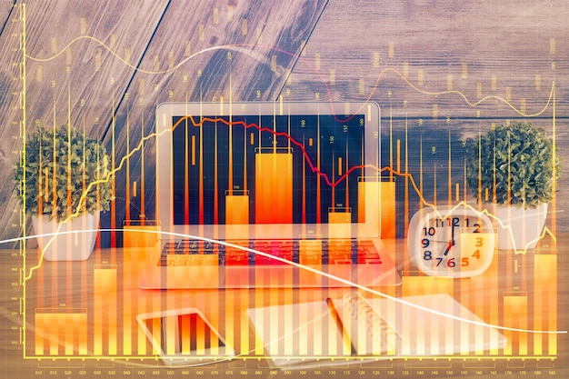 A visual representation of a diversified investment portfolio, showing different asset classes growing over time.