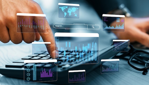 A digital dashboard displaying real-time tax compliance data, risk analysis reports, and automated tax filing processes, showing a modernized and efficient system for tax management.