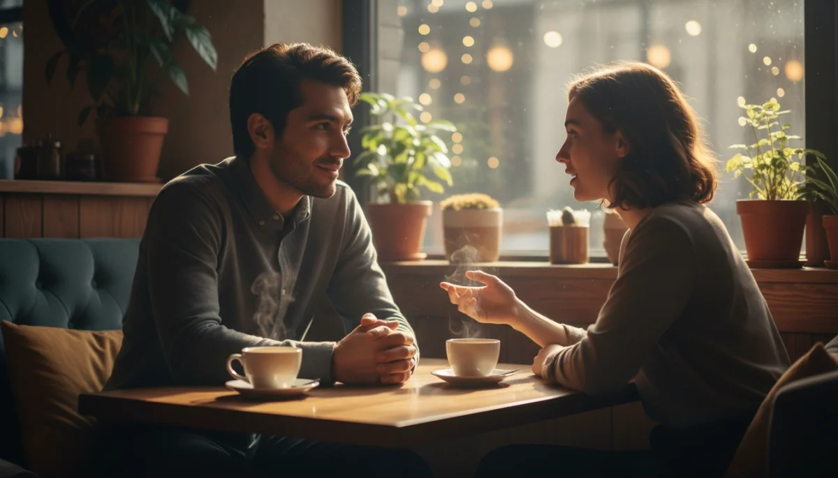 Active listening and empathy in a personal conversation.