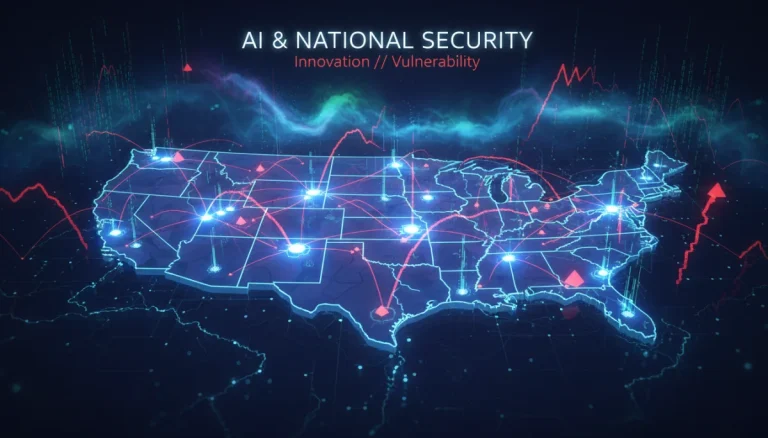 Cybersecurity for AI in 2026 for US businesses, digital threat map