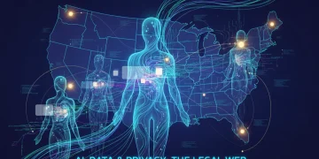 Illustration of AI data privacy frameworks in the US