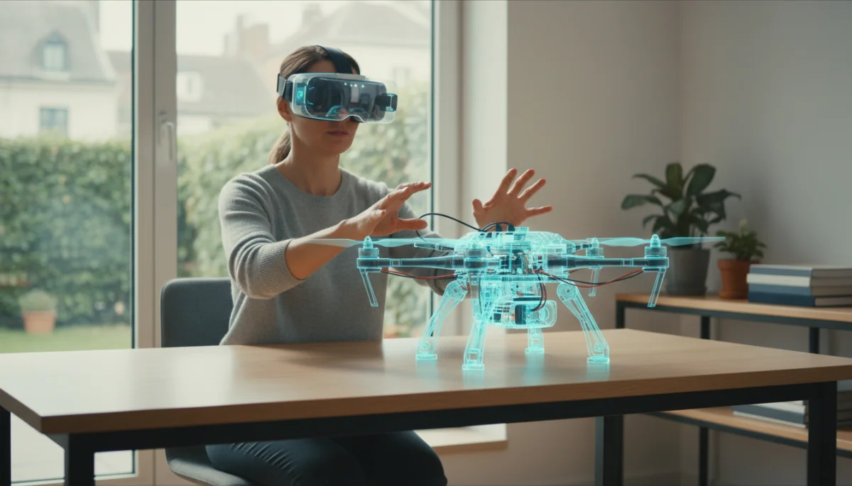 Remote worker interacting with a holographic 3D product model using augmented reality