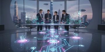 Strategic digital transformation roadmap leading to future success and business growth.
