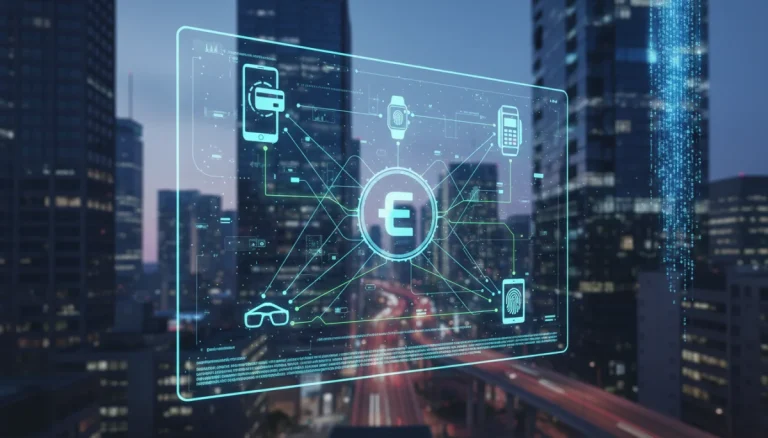 Futuristic digital payment network speeding up transactions