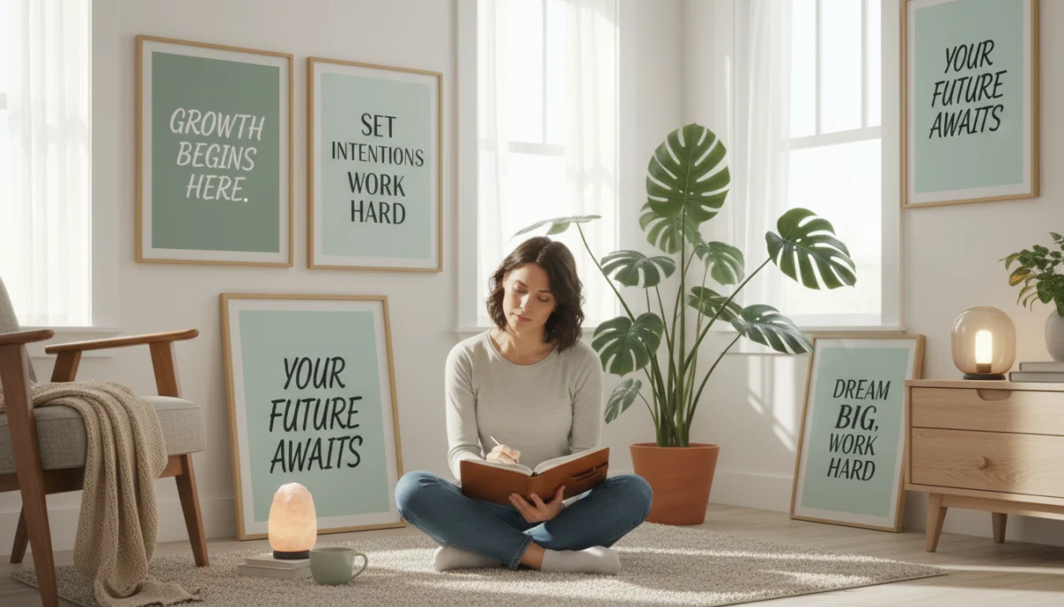 Person journaling for self-reflection and goal setting