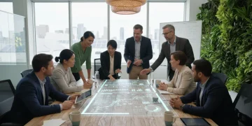 Modern US professionals collaborating effectively in a 2026 office environment