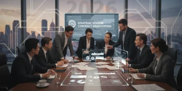 Strategic vendor contract negotiation meeting in 2026