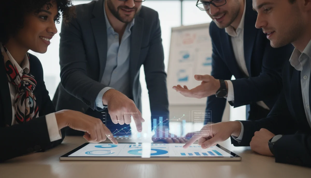 Team analyzing CRM data for customer retention insights